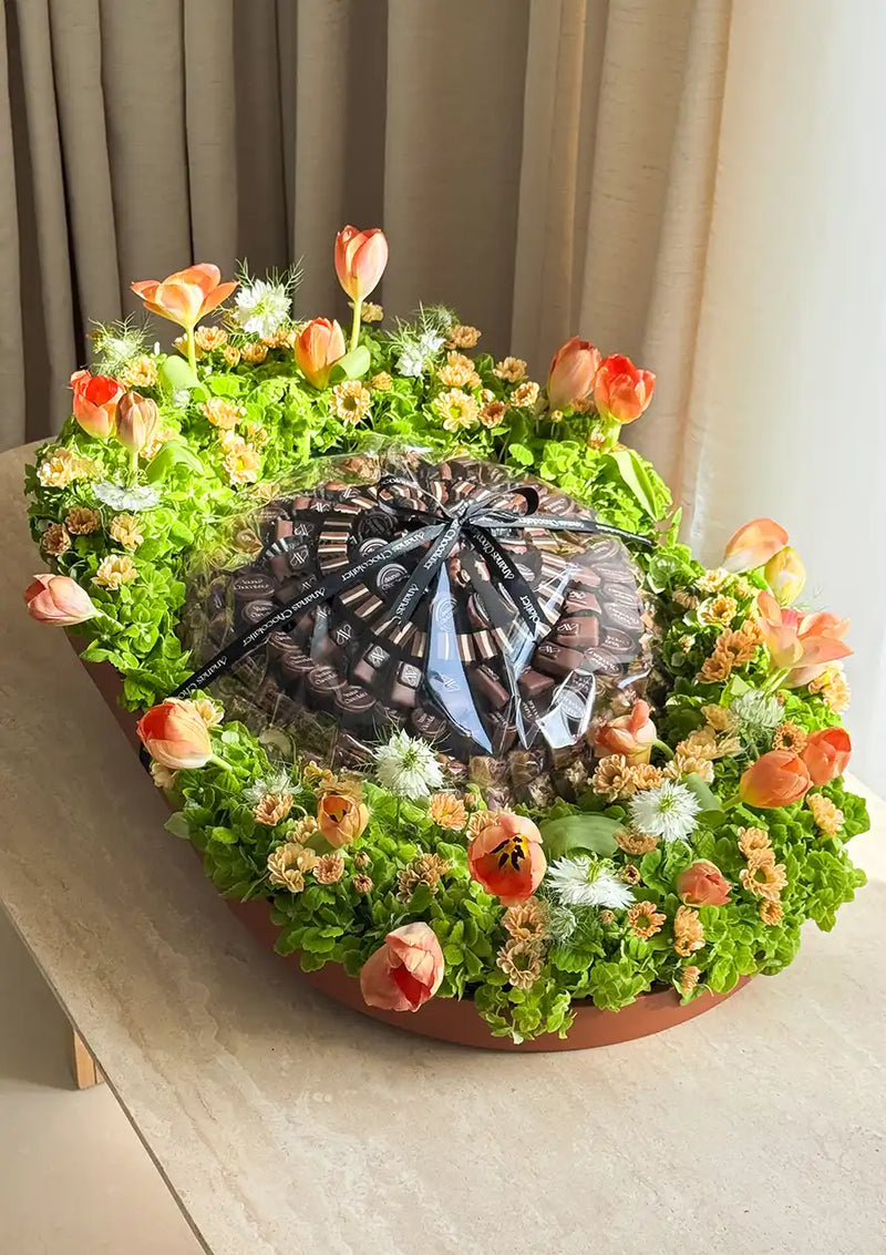 Oasis Floral Chocolate Tray